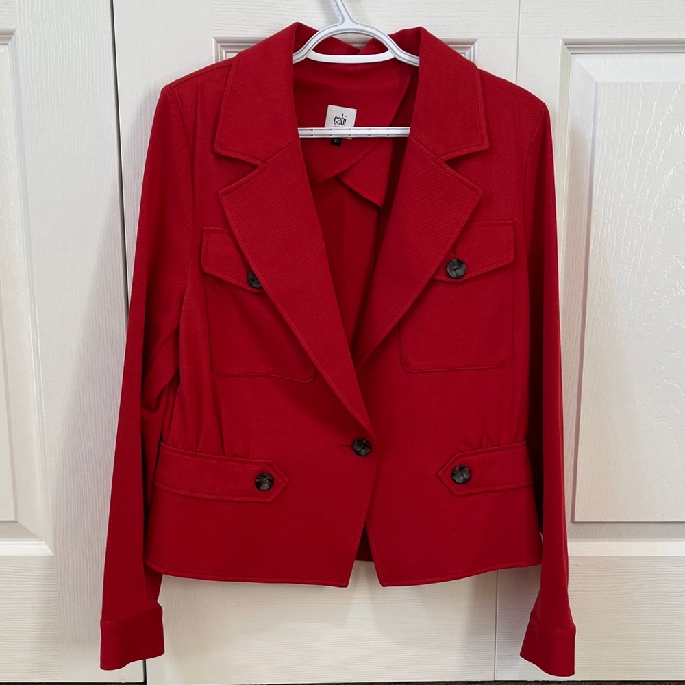 CAbi Women's Vibrant Red Blazer